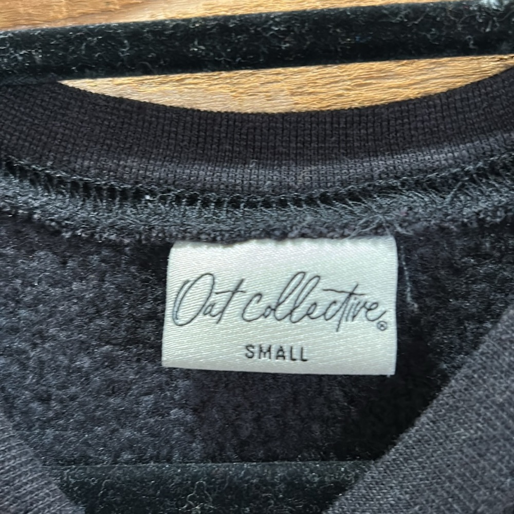 OAT COLLECTIVE Black MIDWEST Crewneck Sweatshirt Small - Picture 4 of 5
